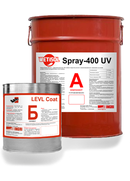 Двухкомпонентное УФ-стойкое покрытие для гидроизоляции WETISOL Spray 400UV