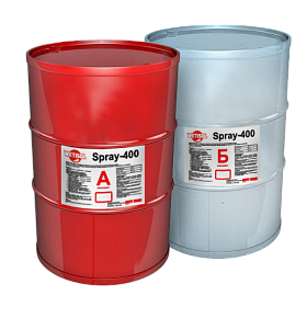 Двухкомпонентный материал   на основе полимочевины для гидроизоляции Wetisol Spray-400