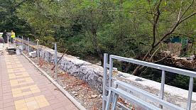 Ремонт существующих подпорных стен дороги вблизи села Возрождение